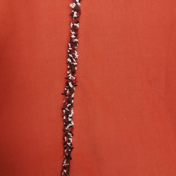 Anais & I Girls Gemma Skirt Sz 10 Orange Cotton Corduroy Mini Skirt Fringe Seams - Picture 5 of 11